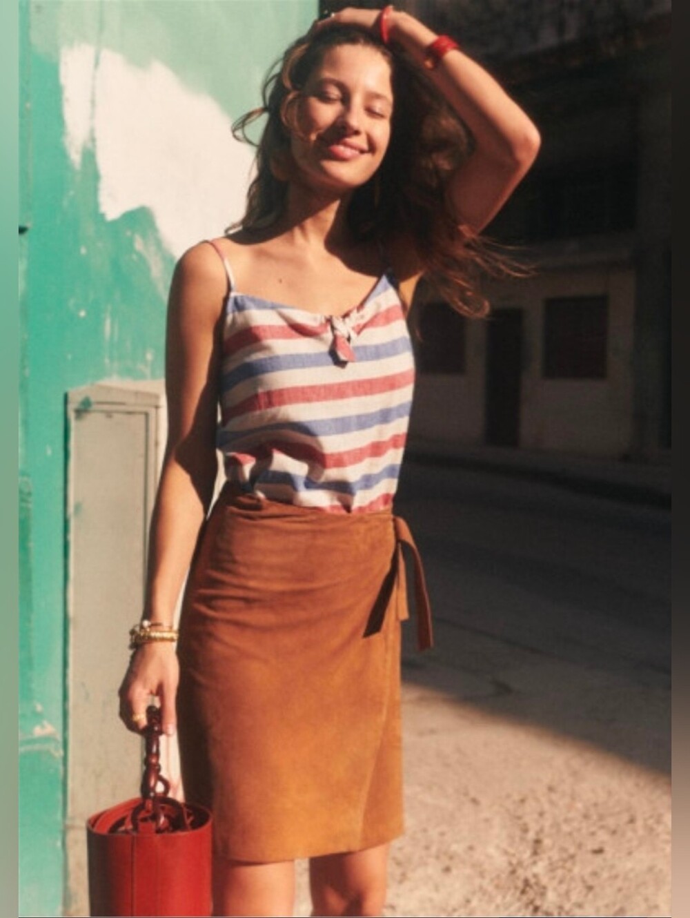 Sezane Suede Louma Skirt 36